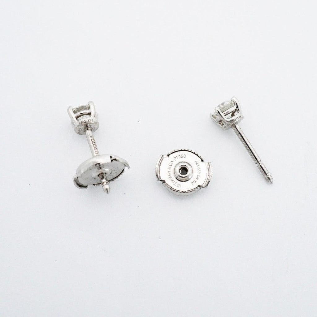 Tiffany & Co Earrings Solitaire Platinum Diamond — view 3