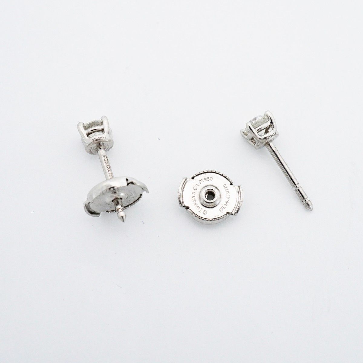 Tiffany & Co Earrings Solitaire Platinum Diamond — view 3