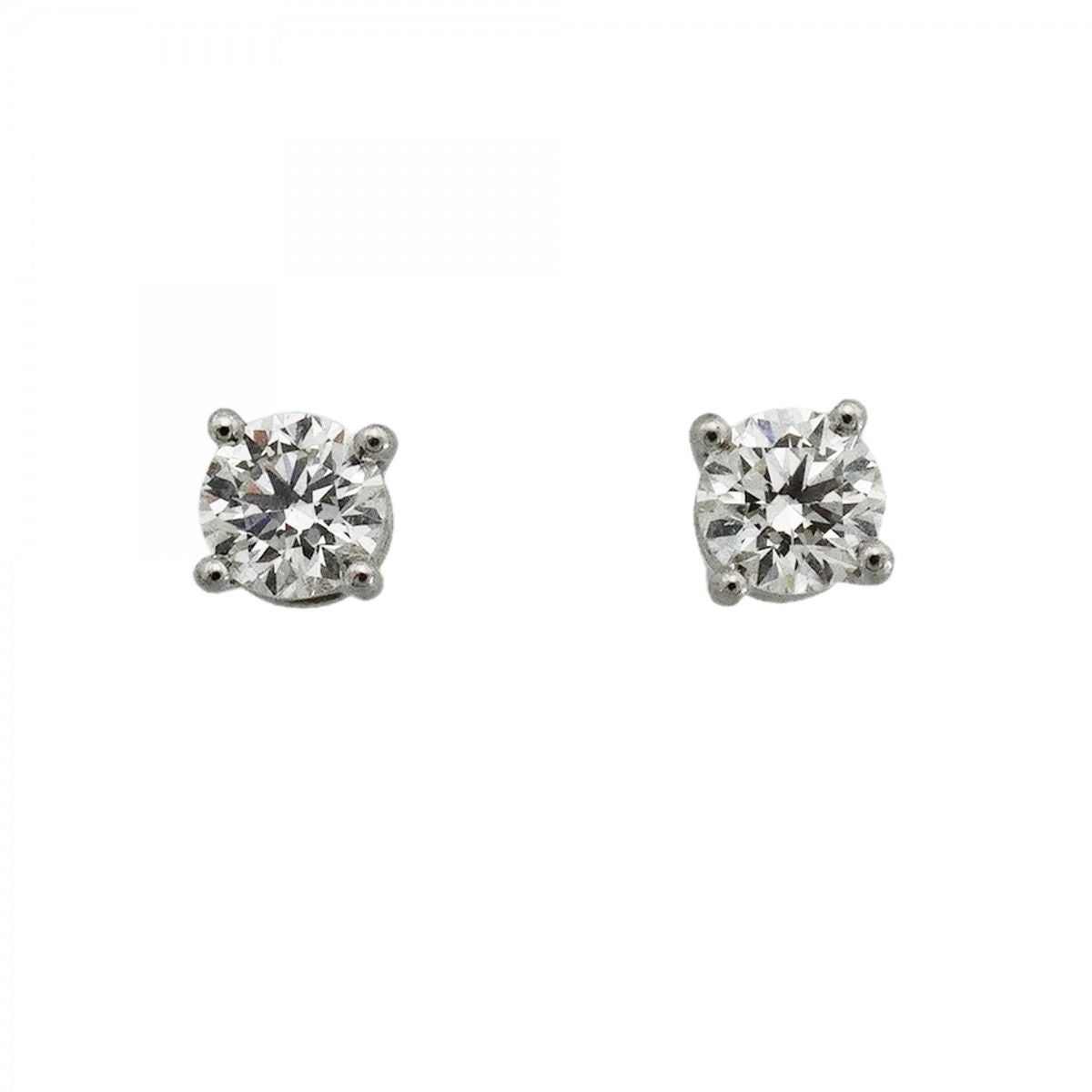 Tiffany & Co Earrings Solitaire Platinum Diamond