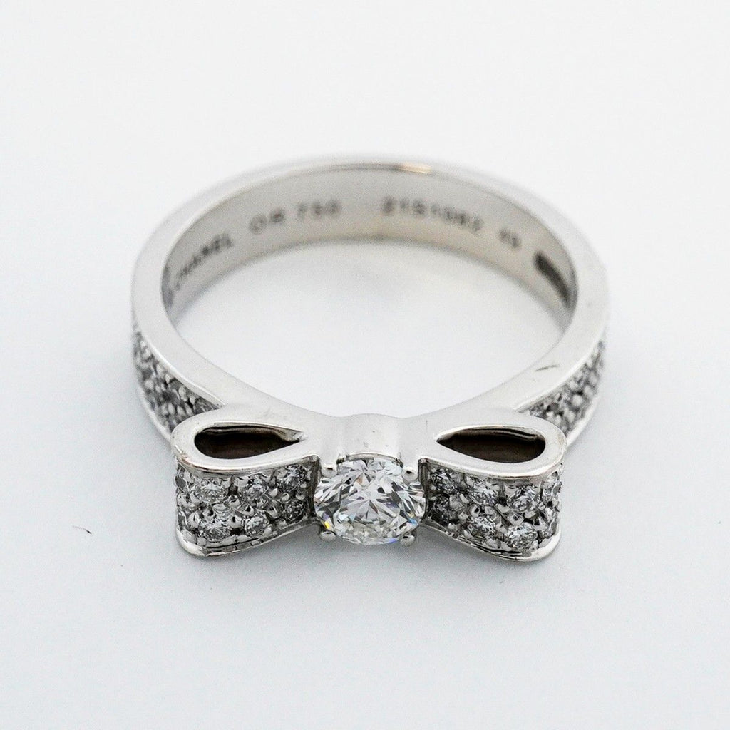 Chanel Ring Ribbon 18k White Gold Diamond — view 3