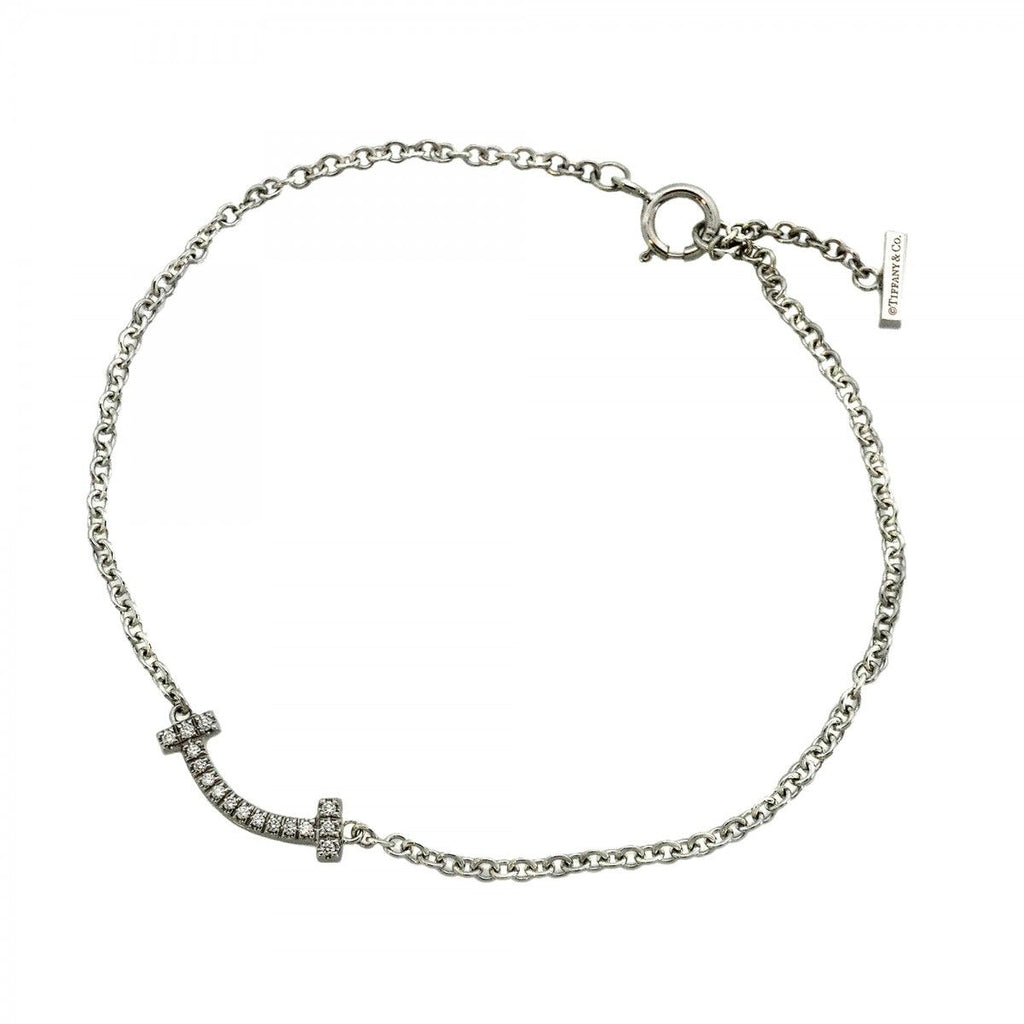 Tiffany & Co Bracelet T Mini 18k White Gold Diamond