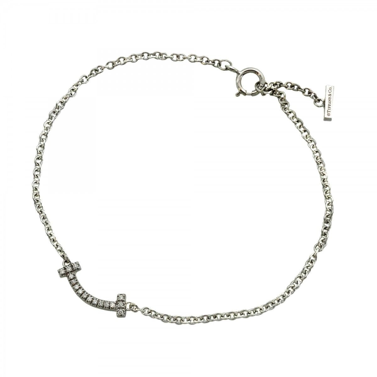 Tiffany & Co Bracelet T Mini 18k White Gold Diamond