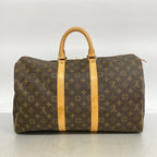 Louis Vuitton Boston Bag Monogram Keepall 45 Brown — view 9