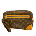 Louis Vuitton Clutch Monogram Marly Dragonne GM Brown