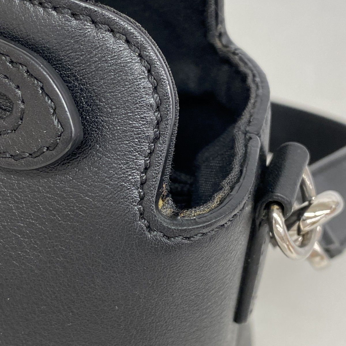 Fendi Handbag by the Way Leather Black Silver 2-Way — view 7