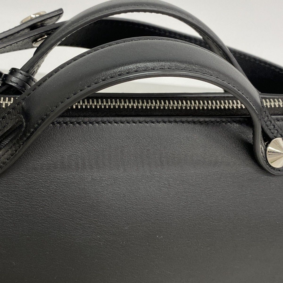 Fendi Handbag by the Way Leather Black Silver 2-Way — view 8