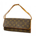 Louis Vuitton Shoulder Bag Monogram Pochette Twin GM Brown