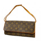 Louis Vuitton Shoulder Bag Monogram Pochette Twin GM Brown