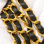Chanel Shoulder Bag Diana Lambskin Black Gold — view 9