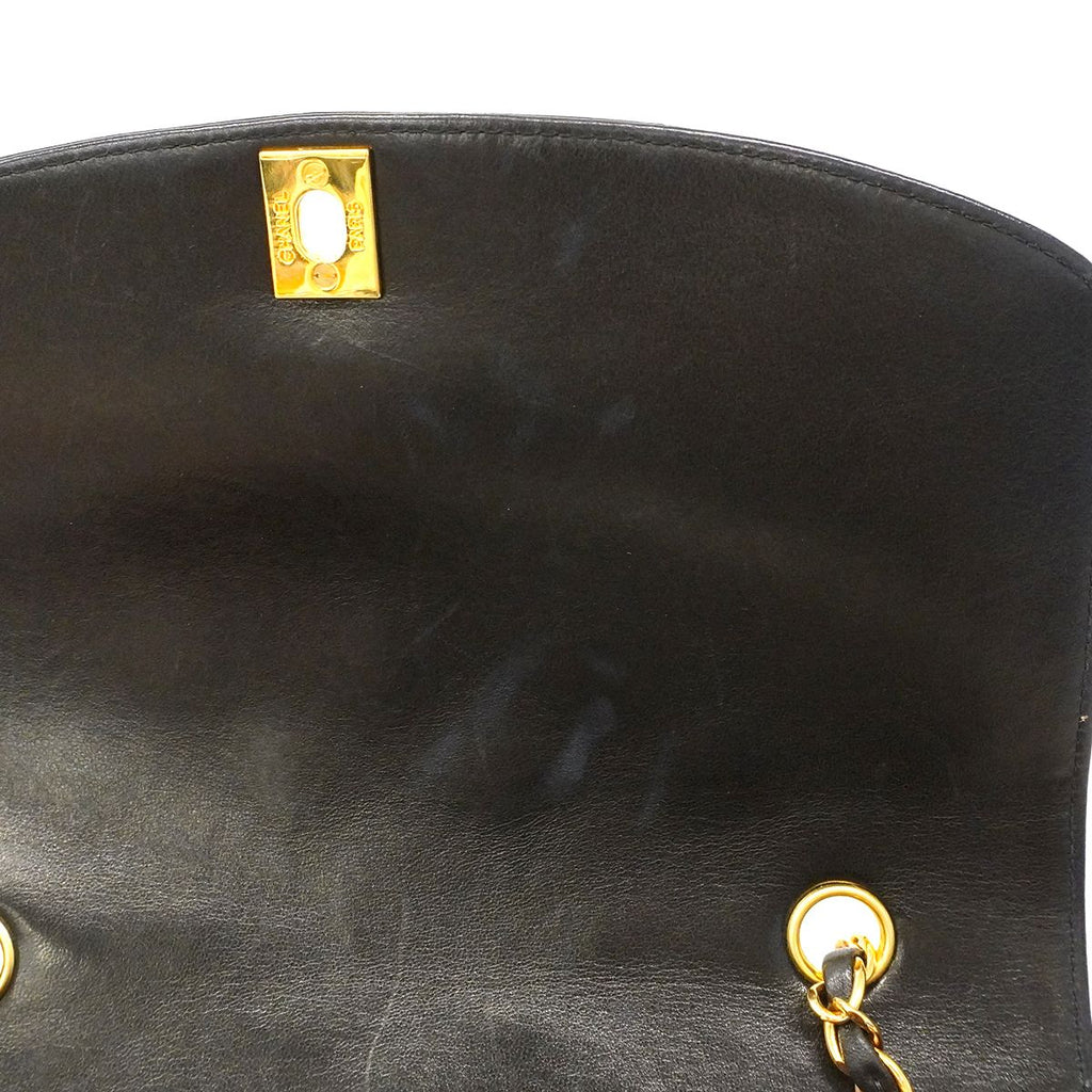 Chanel Shoulder Bag Diana Lambskin Black Gold — view 7