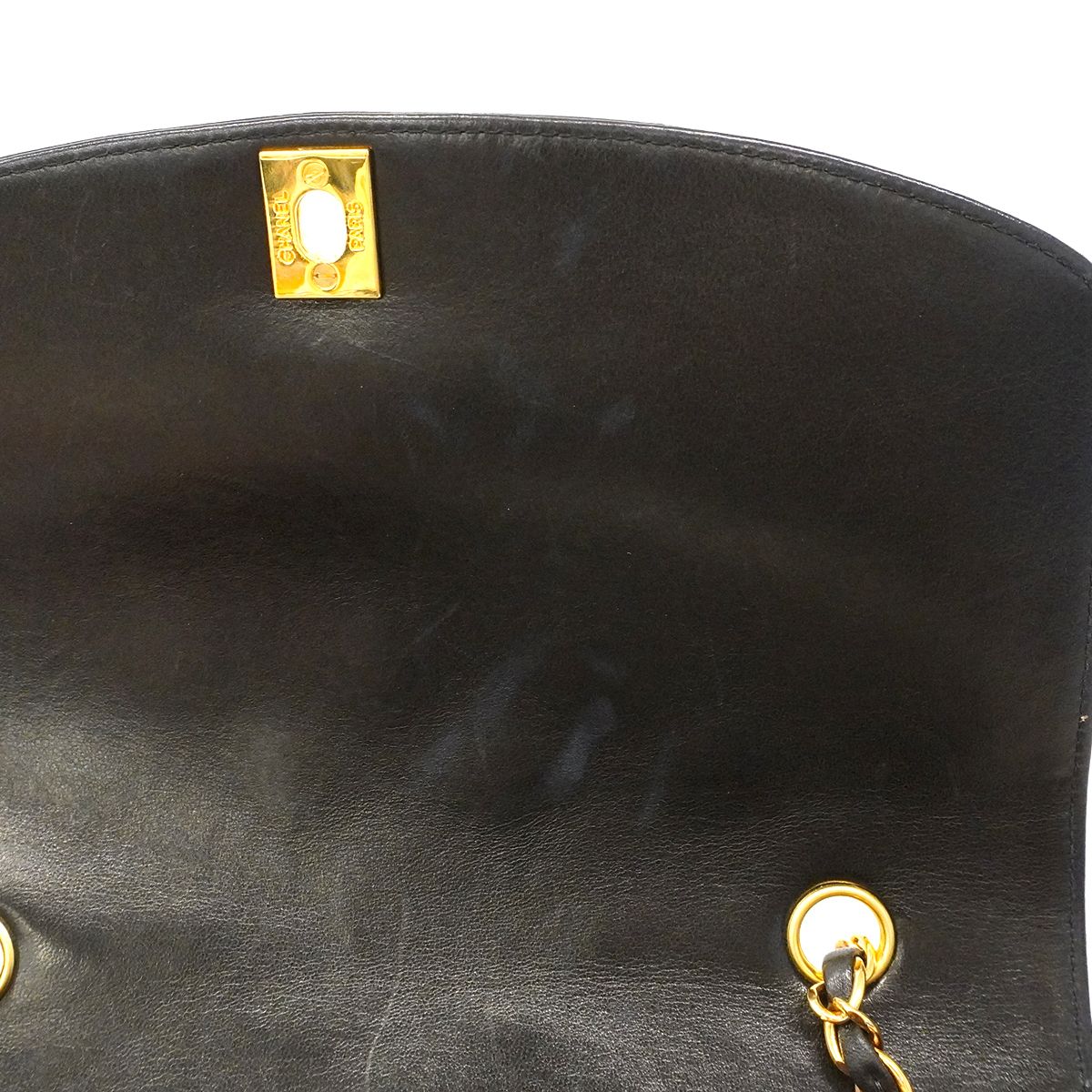 Chanel Shoulder Bag Diana Lambskin Black Gold — view 7