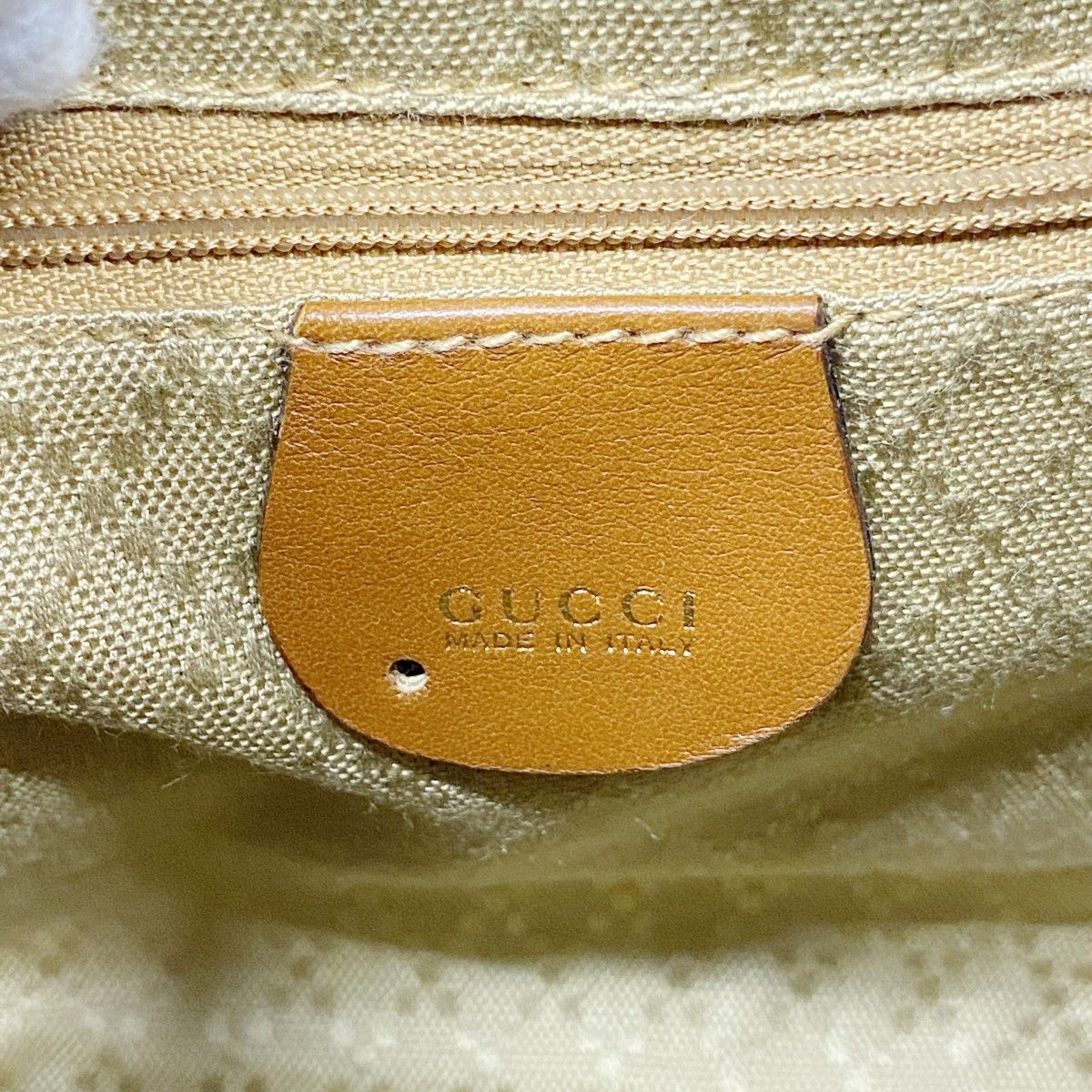 Gucci Backpack Bamboo 003 Leather Lightbrown Gold — view 5