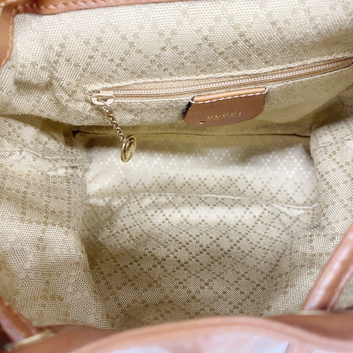 Gucci Backpack Bamboo 003 Leather Lightbrown Gold — view 4