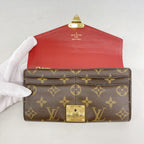 Louis Vuitton Wallet Monogram Portefeuille Pallas Brown Cerise — view 9