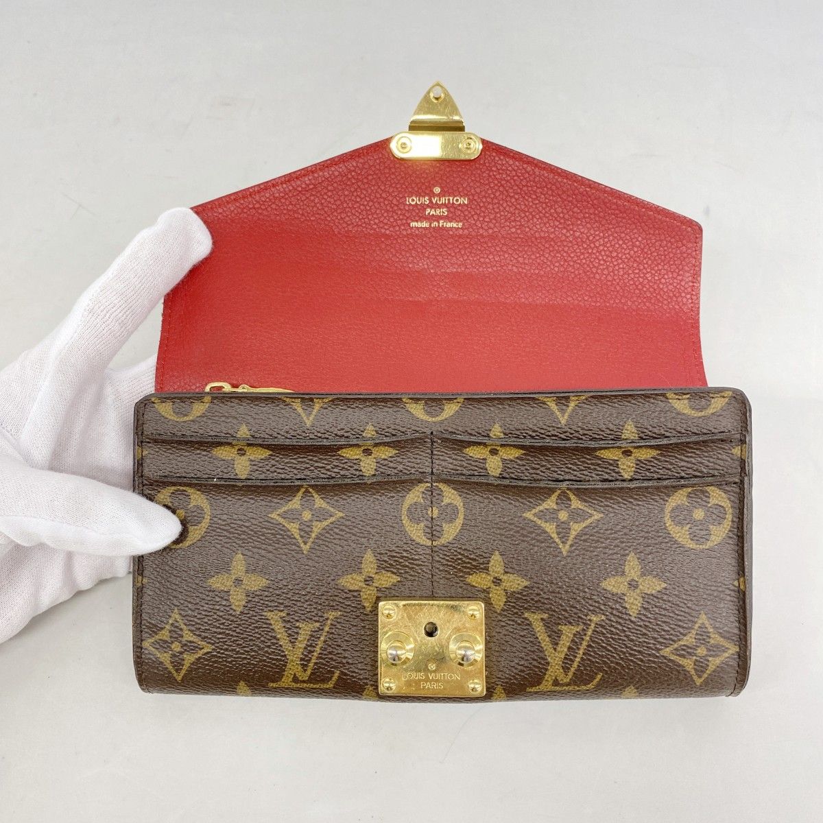 Louis Vuitton Wallet Monogram Portefeuille Pallas Brown Cerise — view 9
