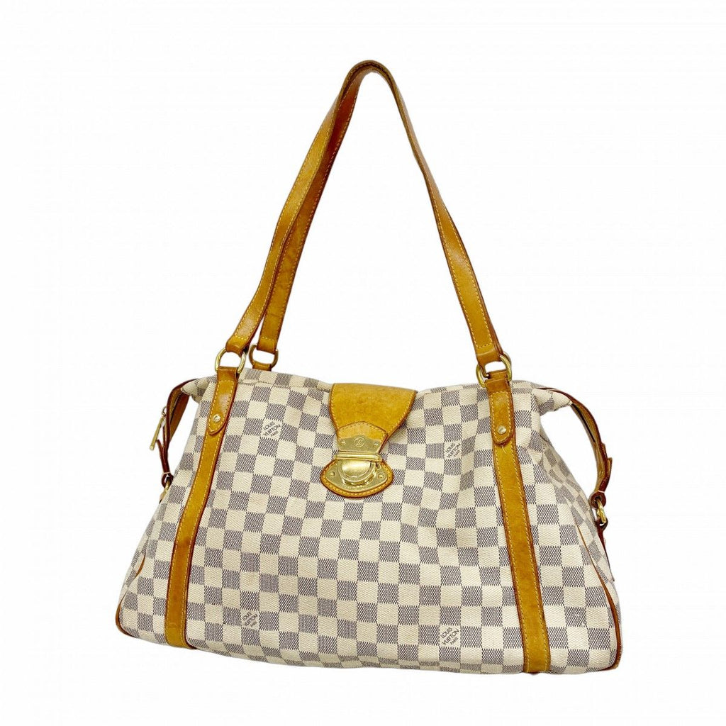Louis Vuitton Shoulder Bag Damier Azur GM White
