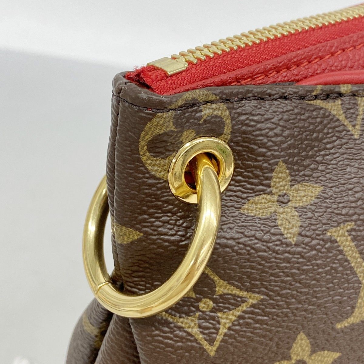 Louis Vuitton Handbag Monogram Pallas Brown Cerise 2-Way — view 6