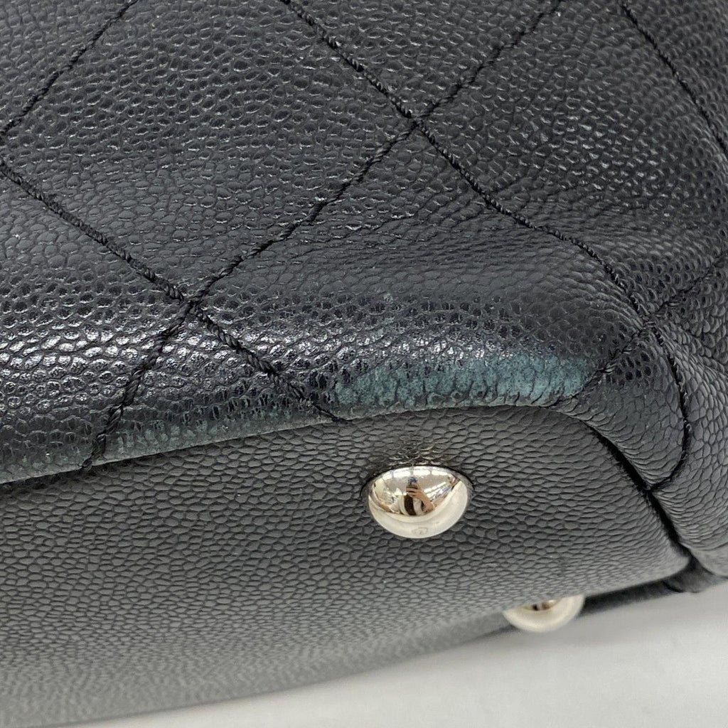 Chanel Tote Caviar Leather Black Silver — view 6
