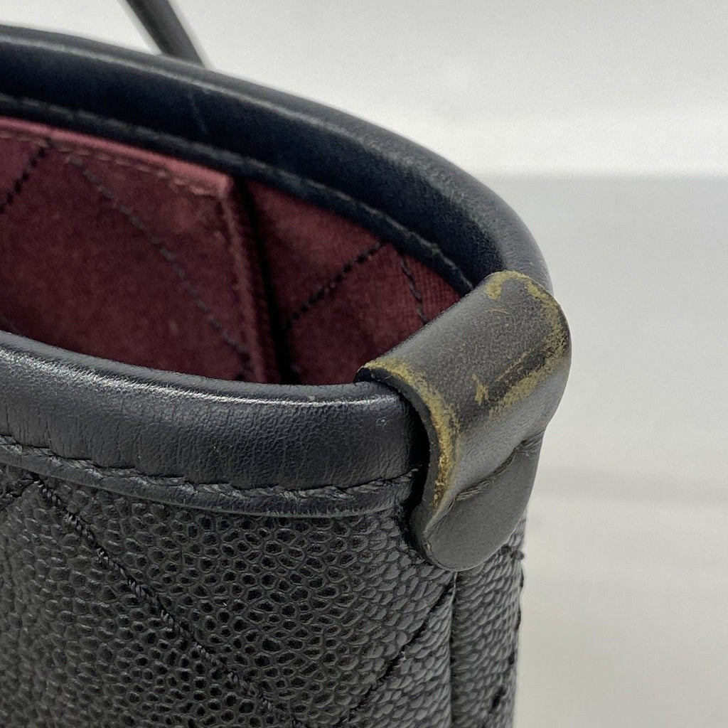 Chanel Tote Caviar Leather Black Silver — view 7