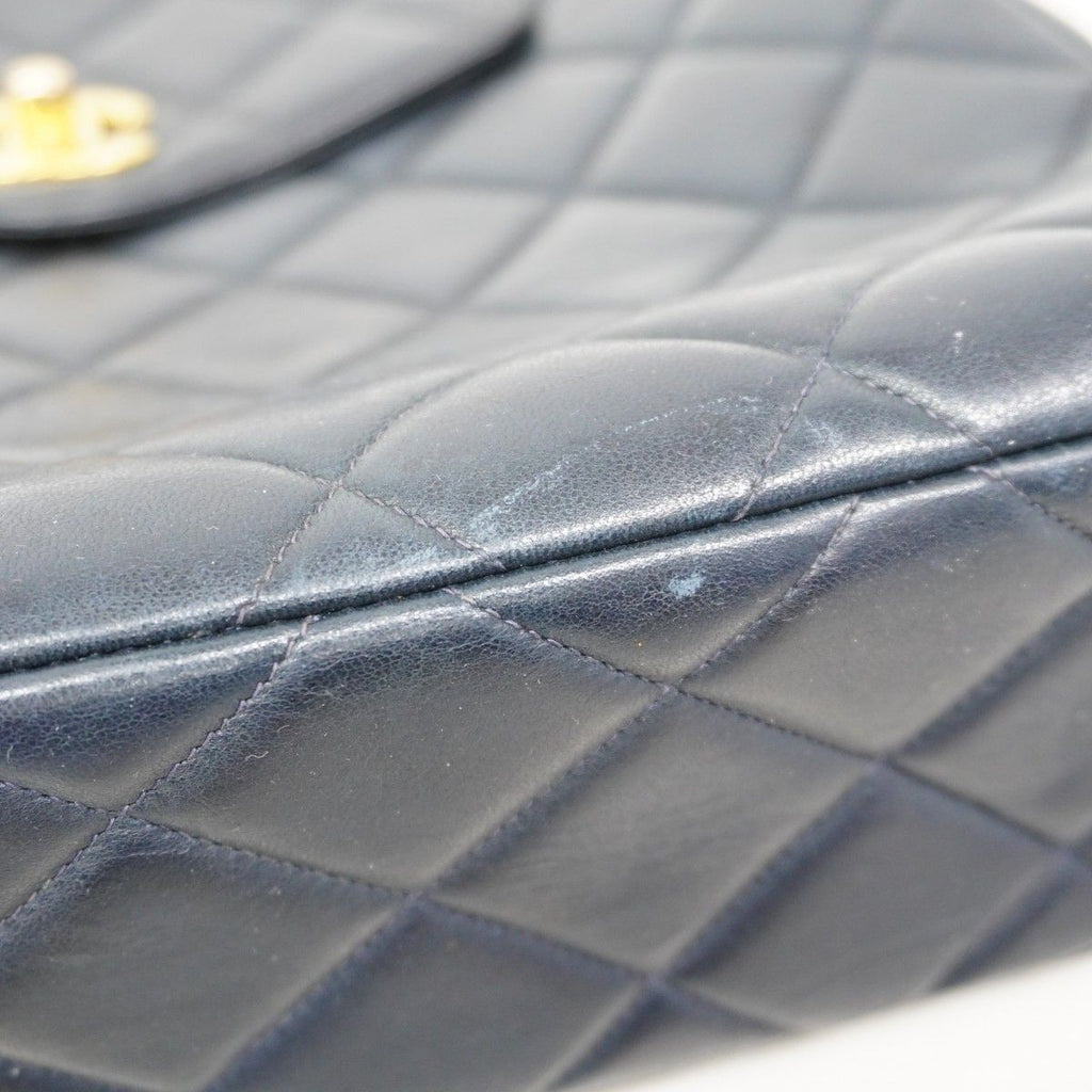 Chanel Handbag Quilted Lambskin Black Gold — view 8