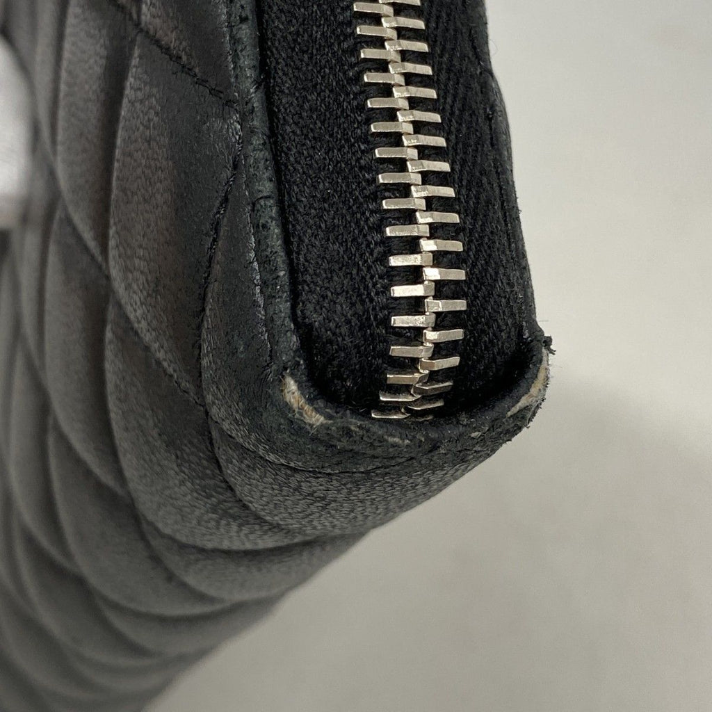 Chanel Wallet Quilted Lambskin Black Silver — view 5