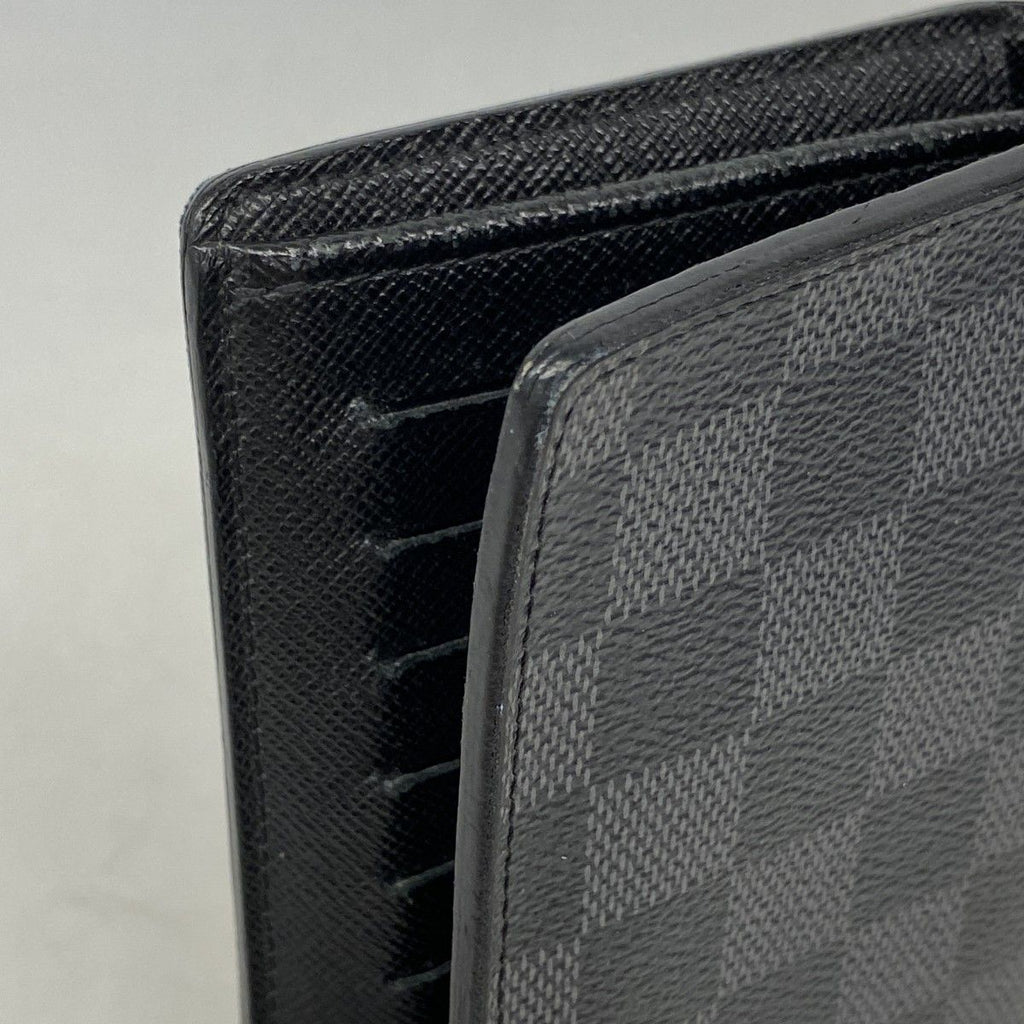 Louis Vuitton Wallet Damier Graphite Portefeuille Brazza Black — view 6