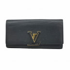 Louis Vuitton Wallet Taurillon Portefeuille Capucines Noir