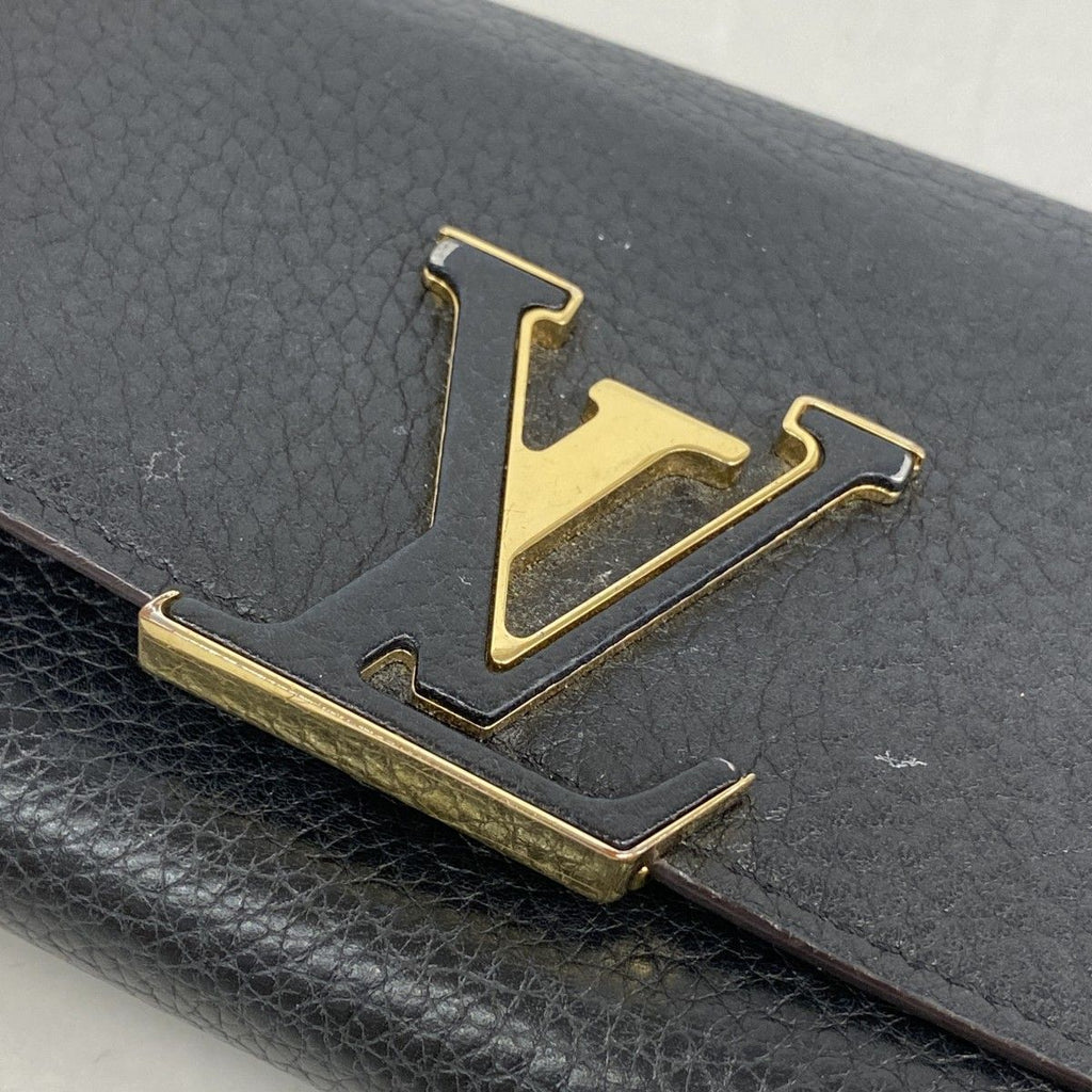 Louis Vuitton Wallet Taurillon Portefeuille Capucines Noir — view 7