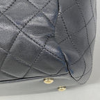 Chanel Shoulder Bag Quilted Lambskin Black Gold — view 7