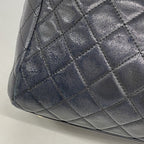 Chanel Shoulder Bag Quilted Lambskin Black Gold — view 8