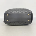 Chanel Shoulder Bag Quilted Lambskin Black Gold — view 3