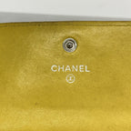 Chanel Wallet Quilted Lambskin Yellow Silver — view 4