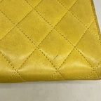 Chanel Wallet Quilted Lambskin Yellow Silver — view 9