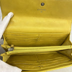 Chanel Wallet Quilted Lambskin Yellow Silver — view 3
