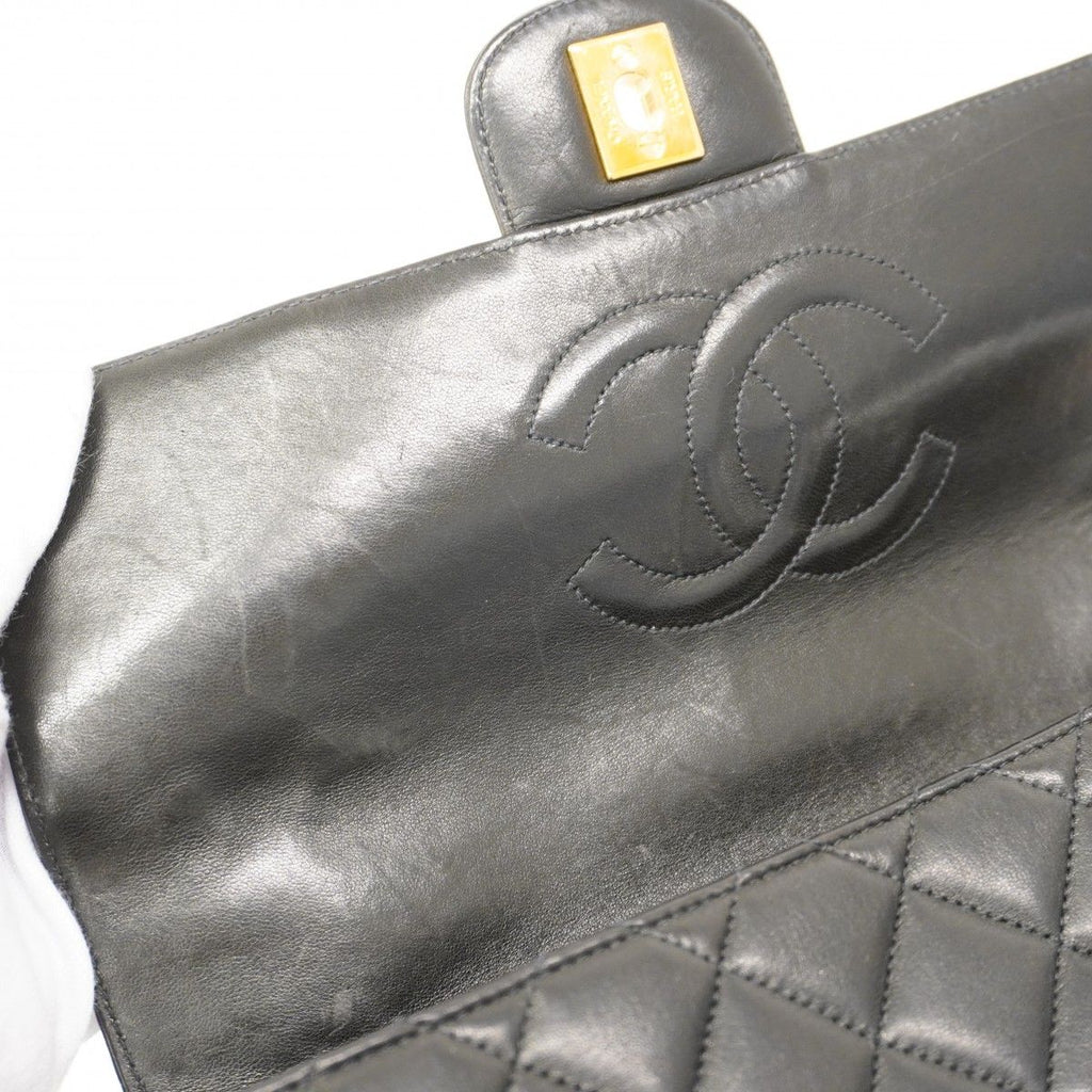 Chanel Handbag Quilted Lambskin Black Gold — view 9