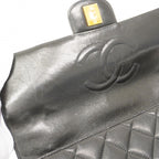 Chanel Handbag Quilted Lambskin Black Gold — view 9