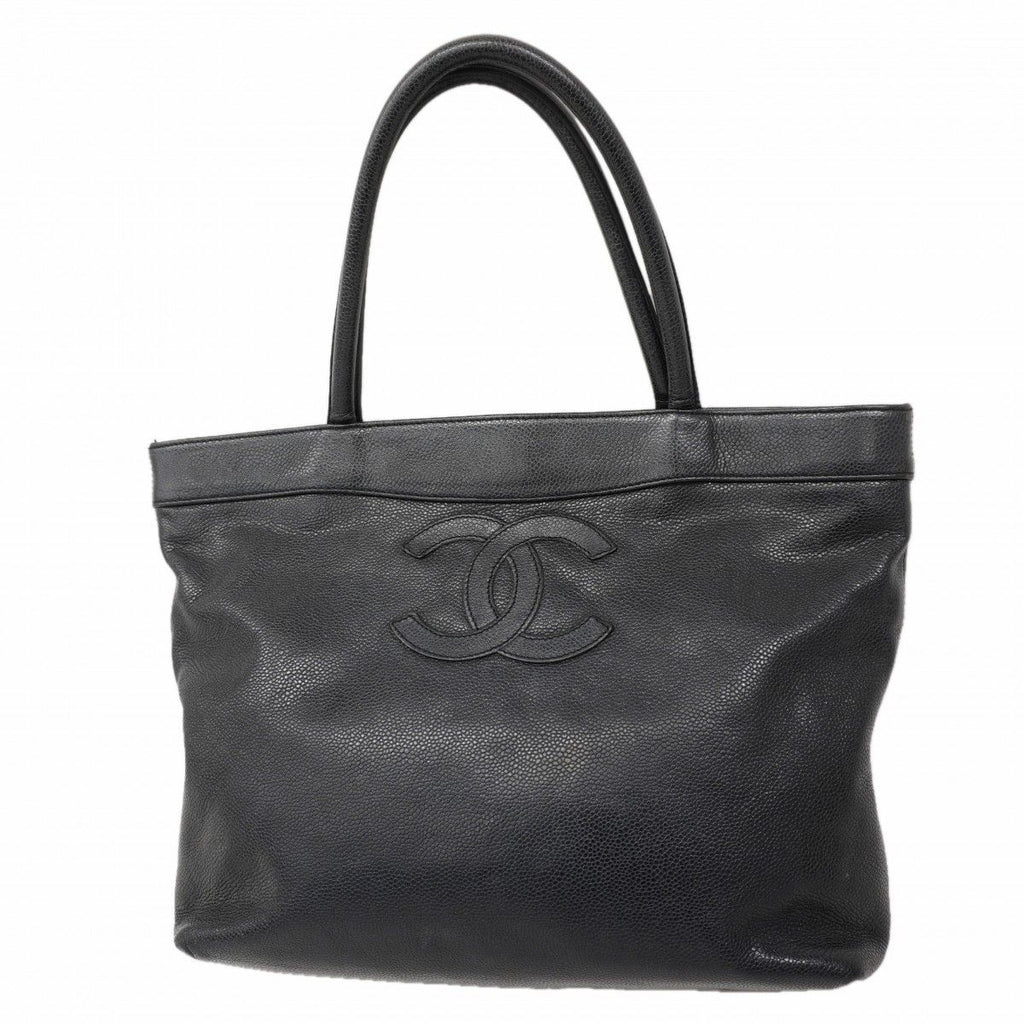 Chanel Tote Caviar Leather Black Gold