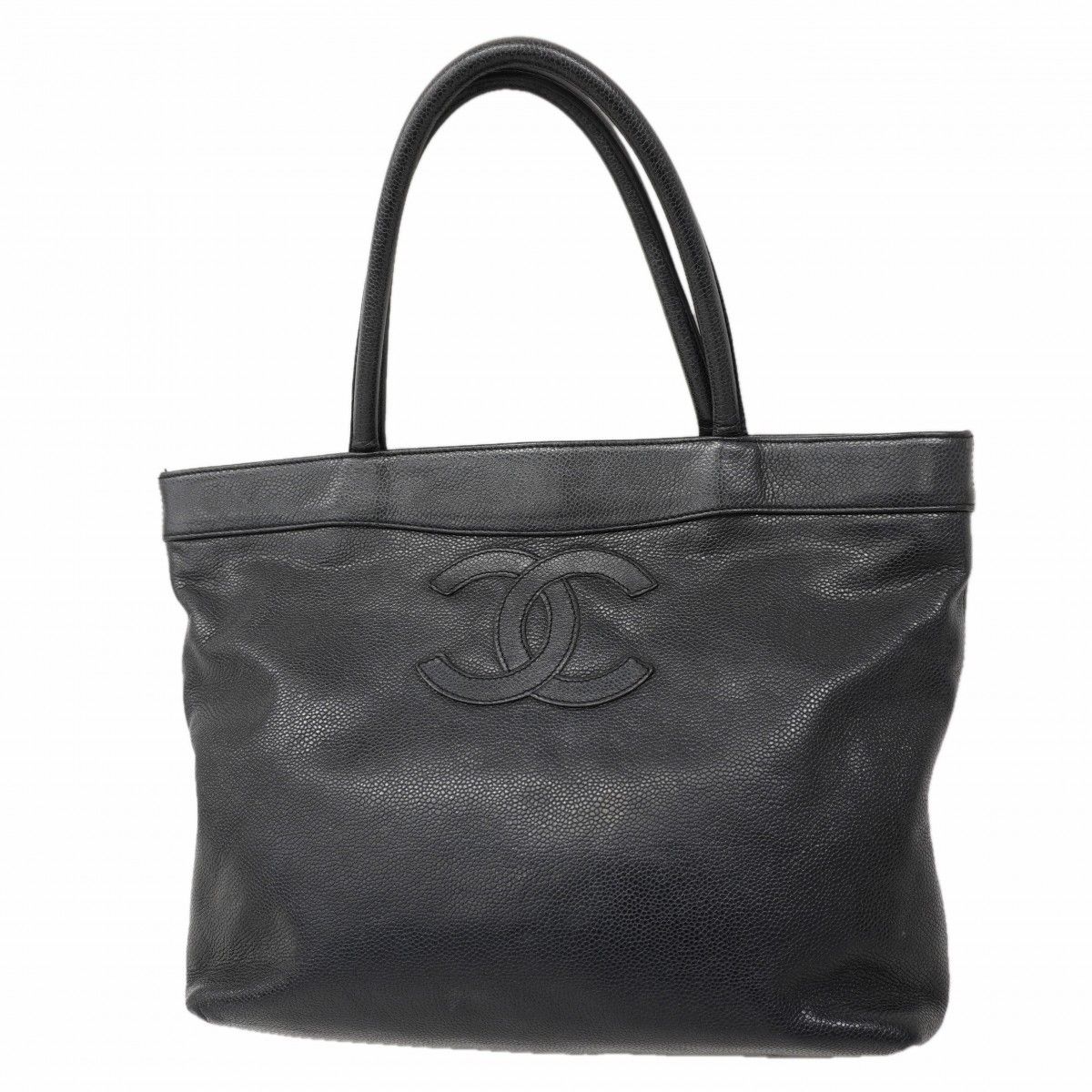 Chanel Tote Caviar Leather Black Gold