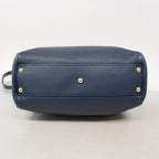 Gucci Handbag Bamboo Leather Blue Chien Panning Gold 2-Way — view 3
