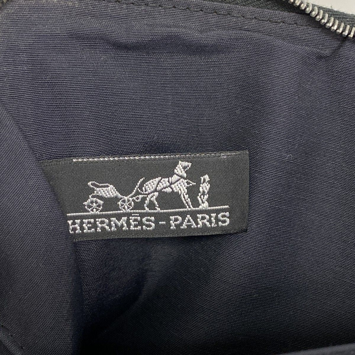 Hermes Wallet Fourre Tout GM Canvas Black Silver Tote — view 4