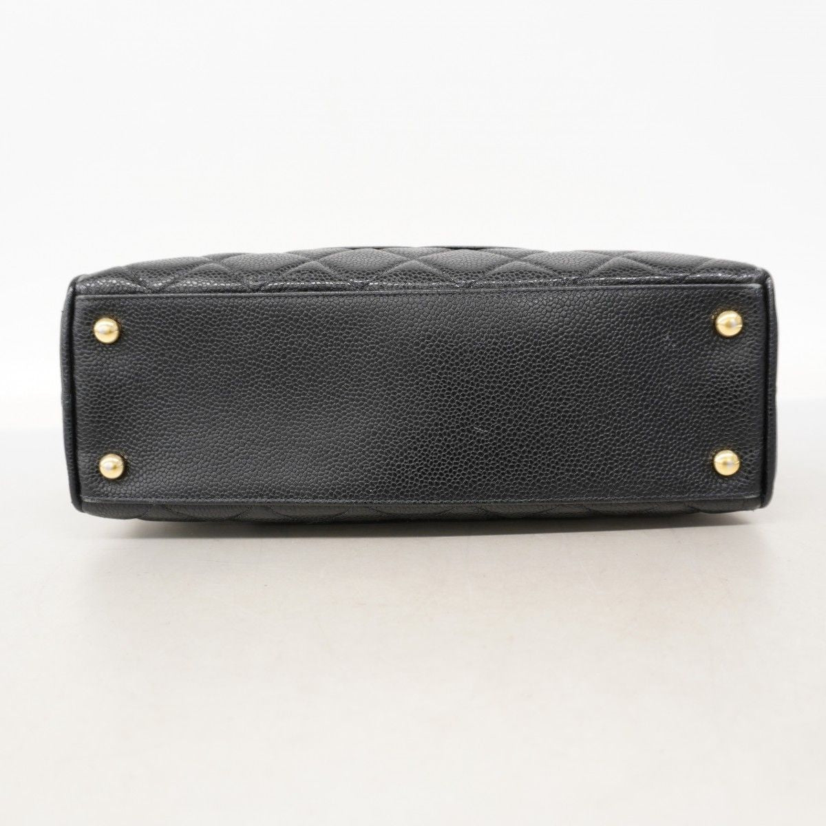 Chanel Handbag Quilted Caviar Leather Black Gold — view 3