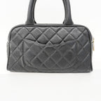 Chanel Handbag Quilted Caviar Leather Black Gold — view 9