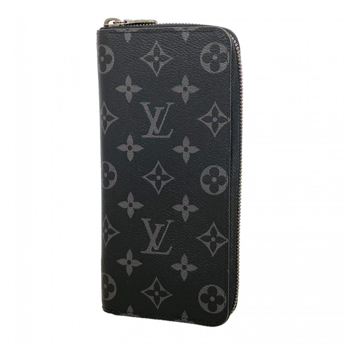Louis Vuitton Wallet Monogram Eclipse Zippy Vertical Black