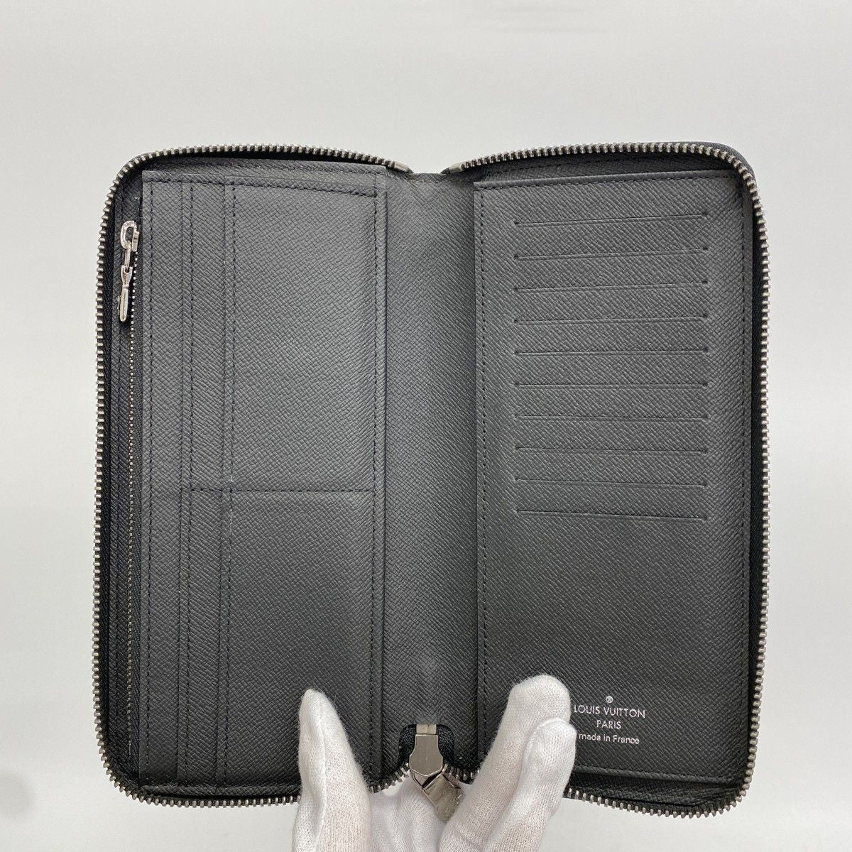 Louis Vuitton Wallet Monogram Eclipse Zippy Vertical Black — view 3