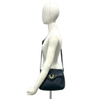 Gucci Vintage sush Leather Shoulder Bag Navy — view 2