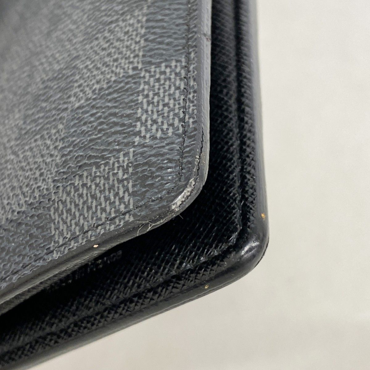 Louis Vuitton Wallet Damier Graphite Portefeuille Brazza Black — view 6