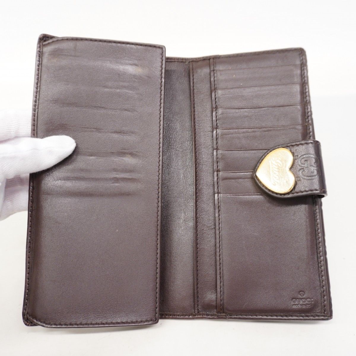 Gucci Wallet Guccissima Leather Brown Gold — view 3