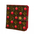 Louis Vuitton Wallet Monogram Cherry Compact Zip Brown