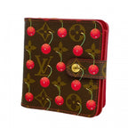 Louis Vuitton Wallet Monogram Cherry Compact Zip Brown
