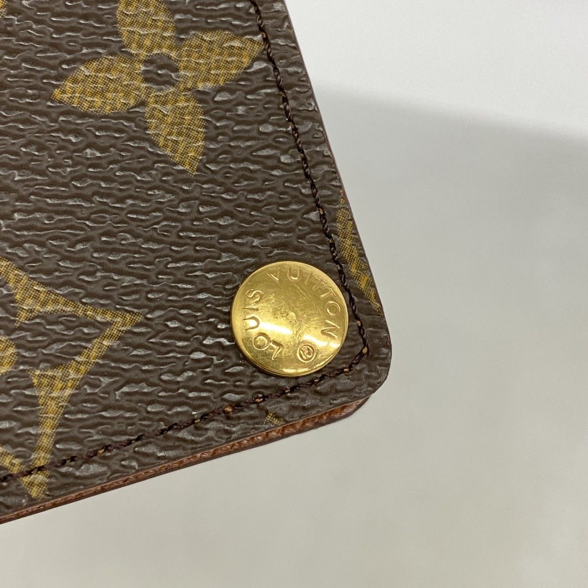 Louis Vuitton Card Case Monogram Holder Cles Depression Brown — view 6